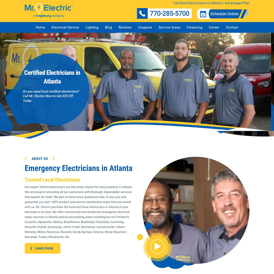 Website for Electricians